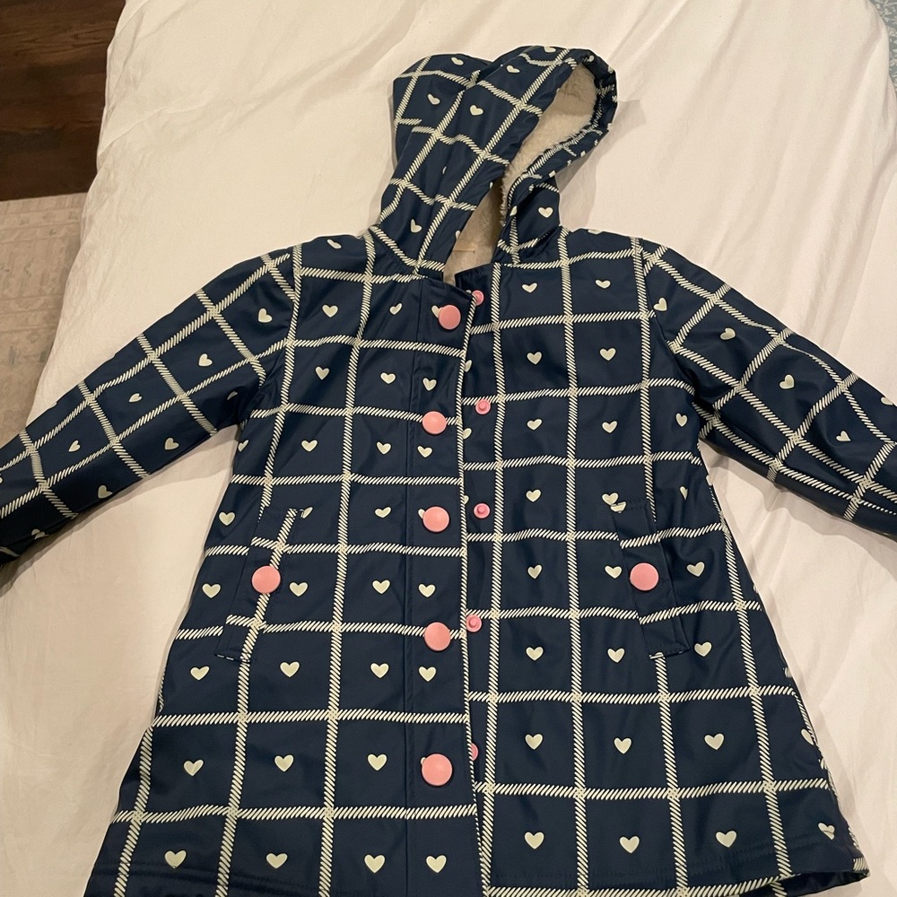 Hatley Girls’ Raincoat - Navy - Like New Condition